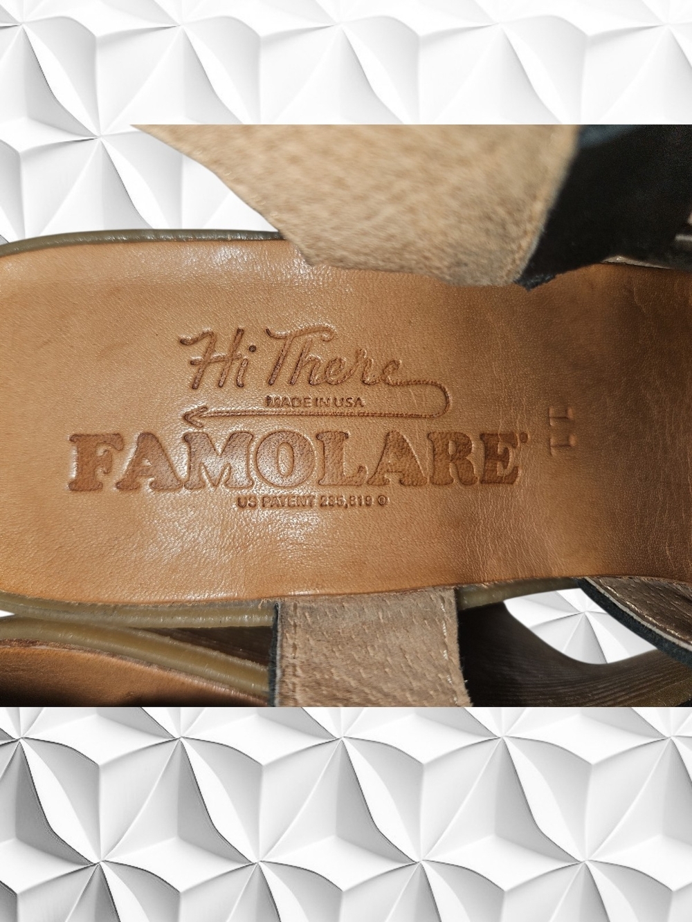 Famolare Black Leather Hi-There Wavy Sole Platform Wedge Sandals Size 11 - Picture 3 of 9